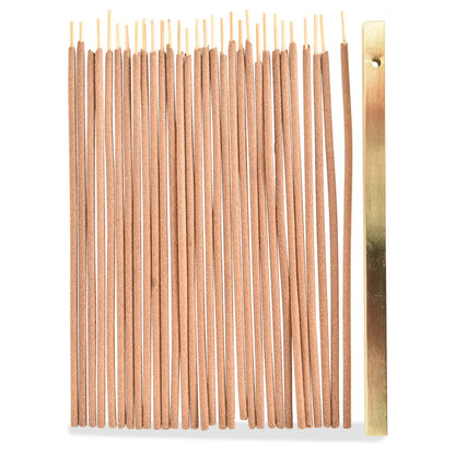 Caja Incienso Verde Aroma Higo con Frase "Authentique" + Soporte