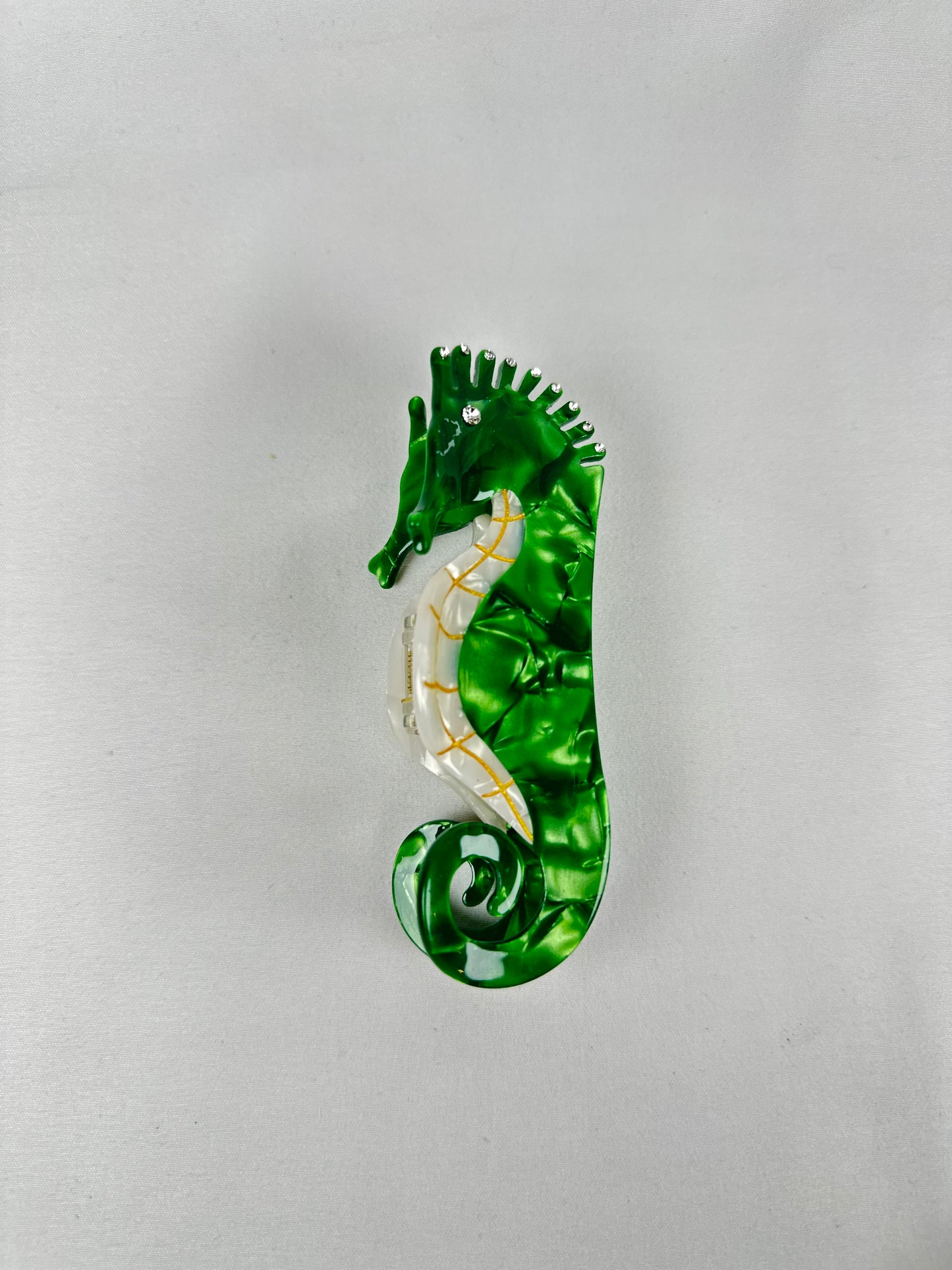 Pinza de Pelo Caballito de Mar Verde