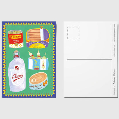 A6 Tarjeta o Postal con Sobre Comidas Típicas