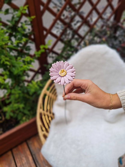 Flor Cerámica Rosa Gerbera