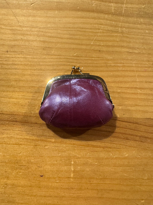 Mini Monedero Cuero Morado