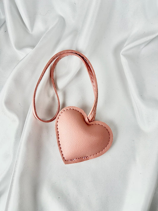 Llavero Charm Corazón Rosa