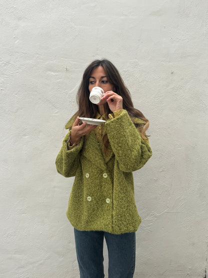 Plain Light Green Short Coat Jacket