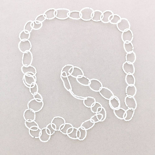 Collar Cuentas Blanco