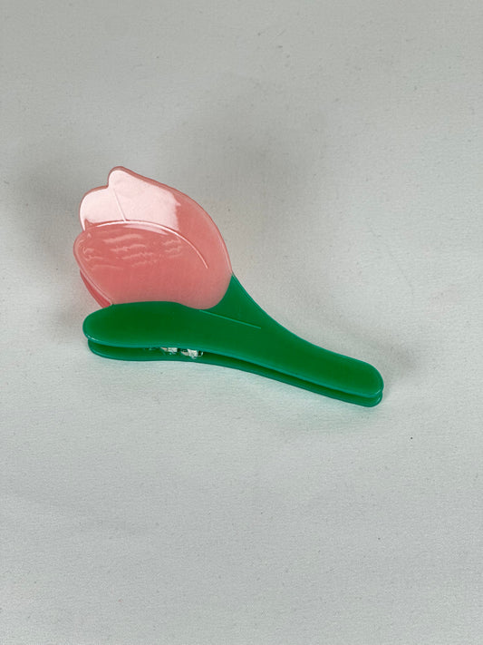 Pinza de Pelo Flor Tulipán Rosa