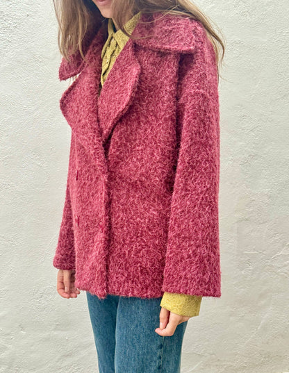 Burgundy Plain Short Jacket