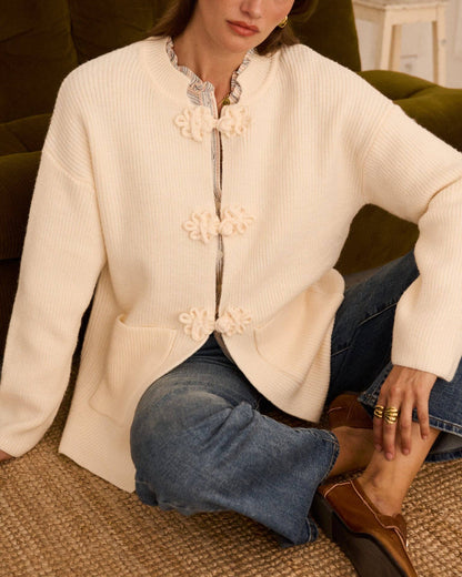 Cardigan Chaqueta Botón Oriental
