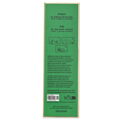 Caja Incienso Verde Aroma Higo con Frase "Authentique" + Soporte