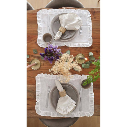 Mantel Individual Volantes Blanco