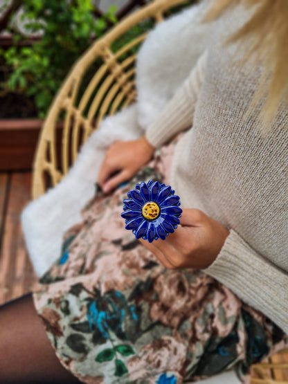 Flor Cerámica Rosa Gerbera