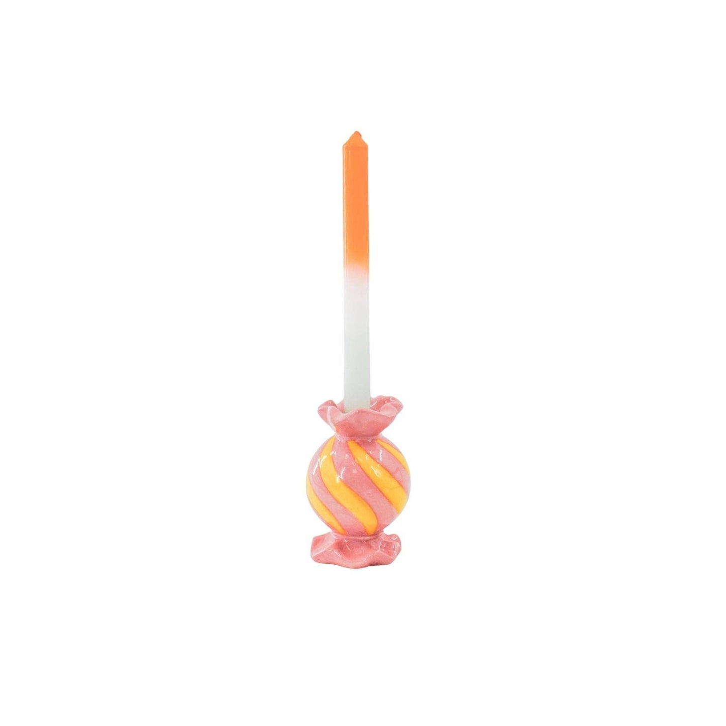 Portavelas Candelabro Caramelo Amarillo Rosa