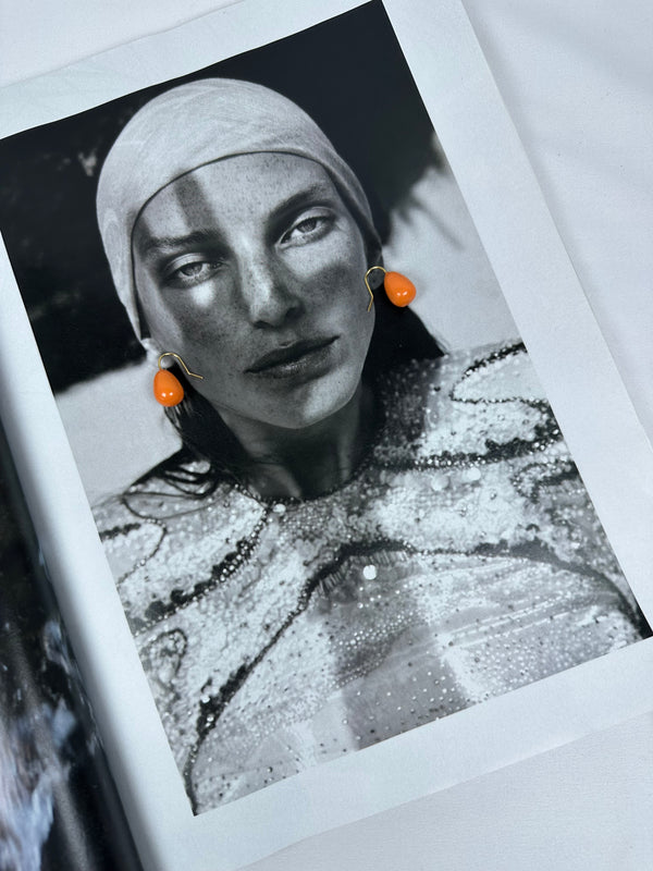 Pendientes Lágrima Gota Naranja