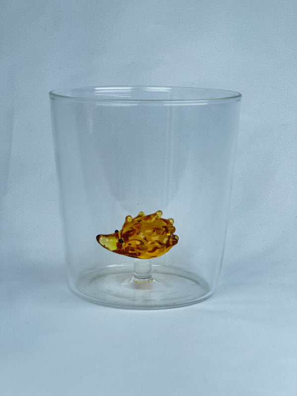Vaso Vidrio Figura Dentro Erizo