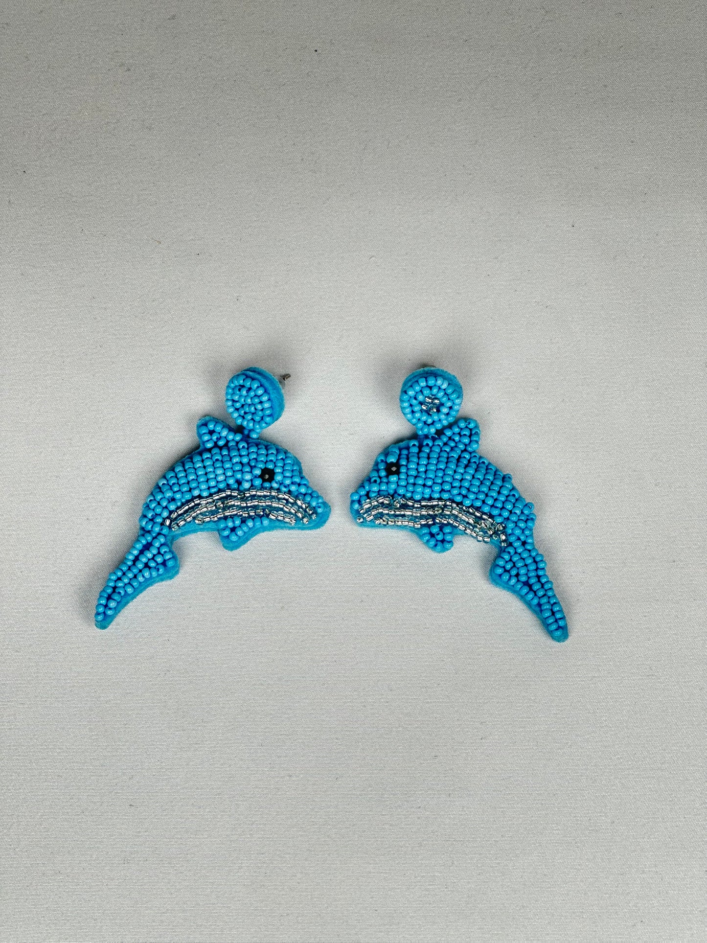 Pendientes Delfín Turquesa Cuentas