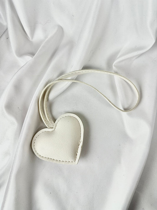 Llavero Charm Corazón Blanco