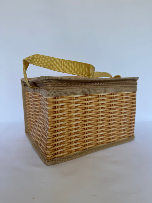 Lonchera Bolsa Termica Porta Alimentos Tartera Efecto Mimbre