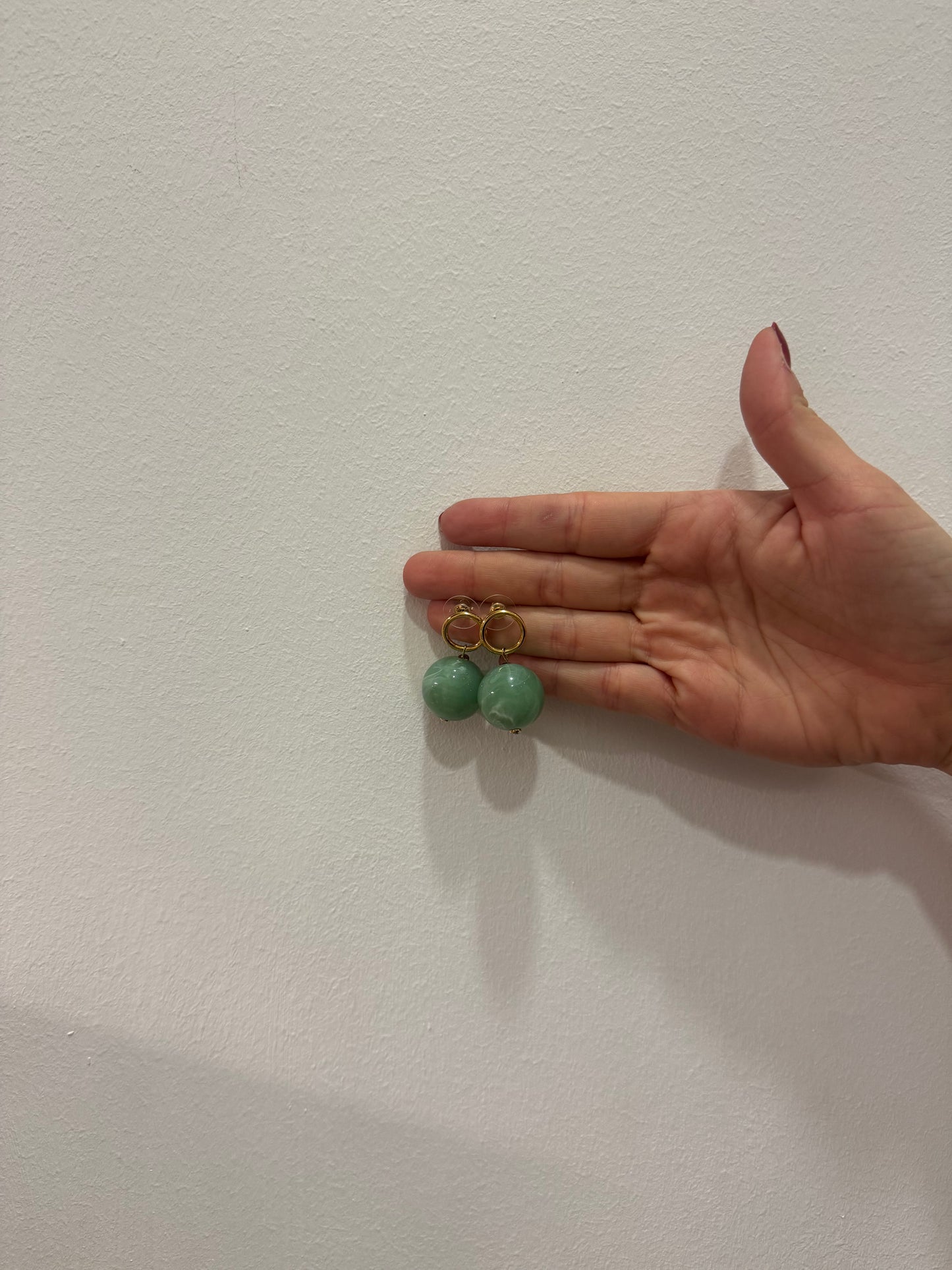 Pendientes Canica Verde Claro