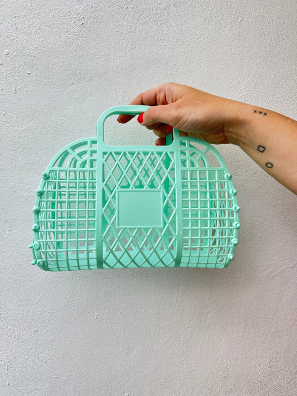 Cesta Plástico Niña Azul Turquesa