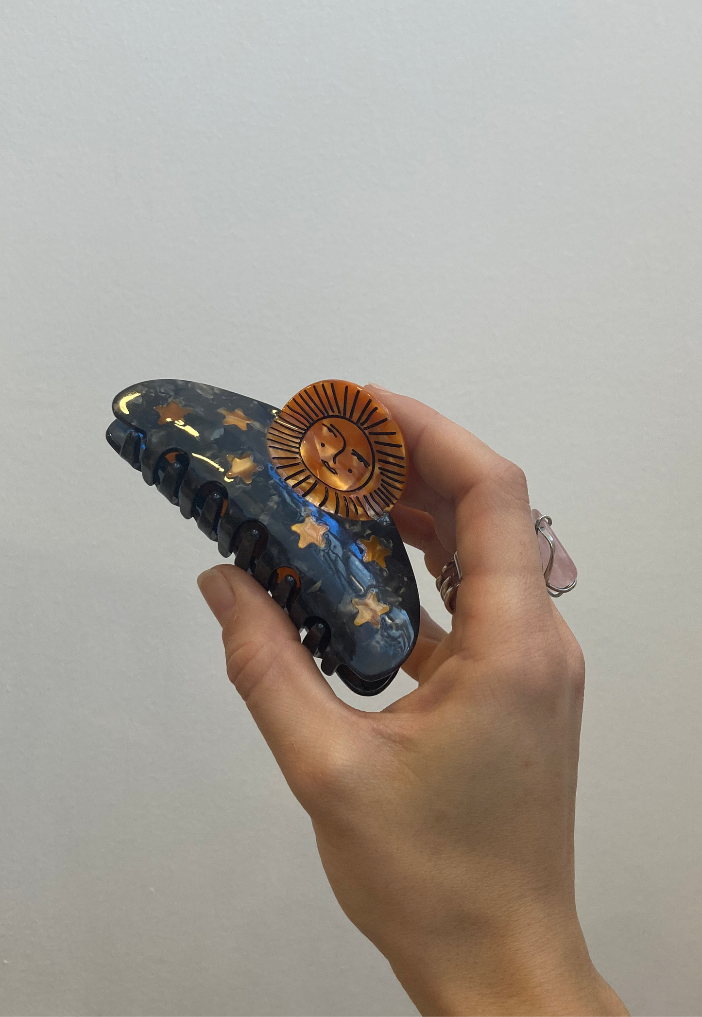 Pinza de Pelo Estrellas Sol Gris