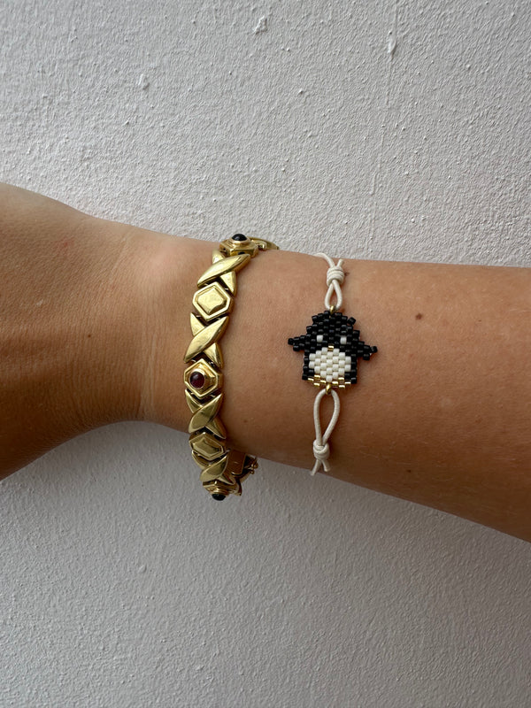Pulsera Elástica Miyuki Pingüino