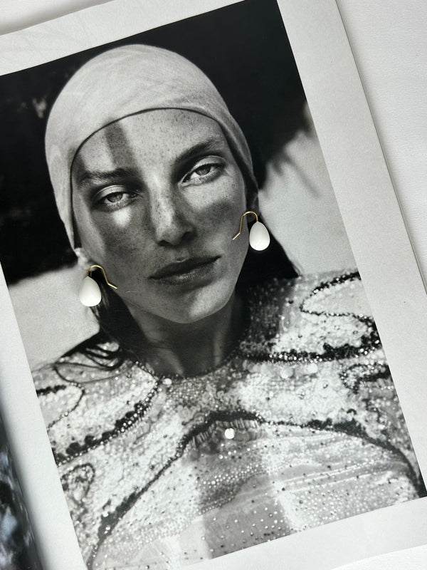 Pendientes Lágrima Gota Blanca