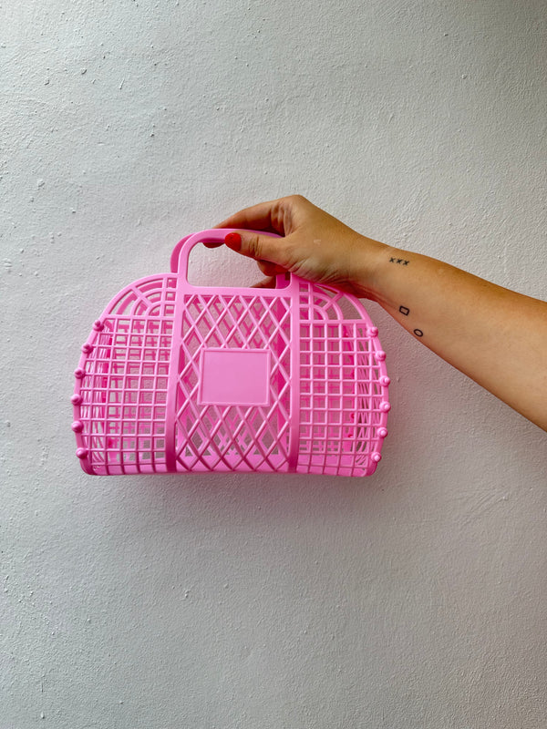 Cesta Plástico Niña Rosa