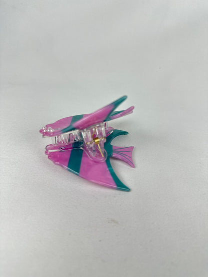 Pinza de Pelo Pez Azul y Rosa