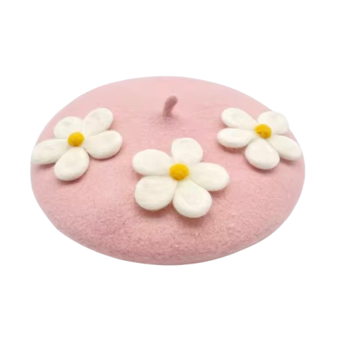 Boina con Margaritas Rosa