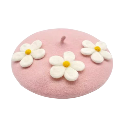 Boina con Margaritas Rosa