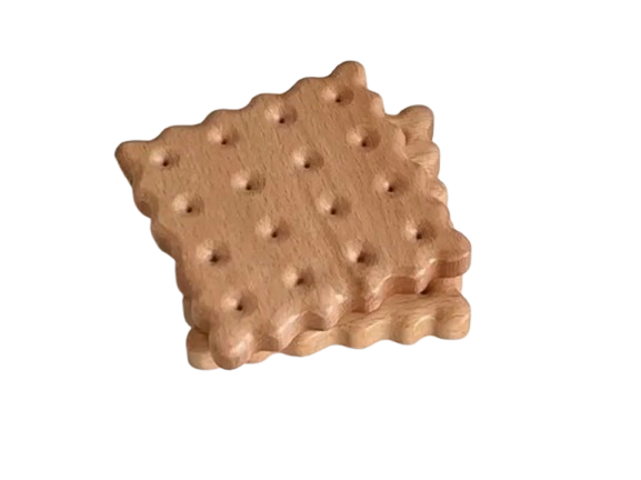 3 Posavasos en Forma de Galleta Madera