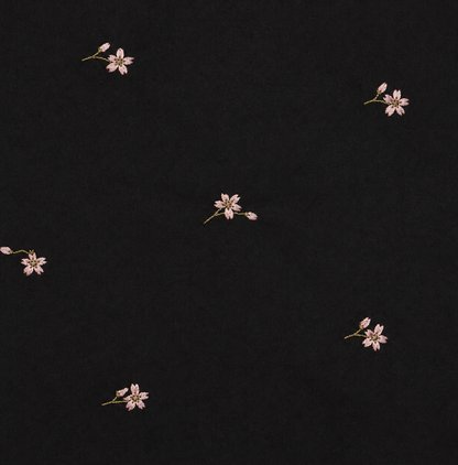 Vestido Camisero Midi Flores Bordadas
