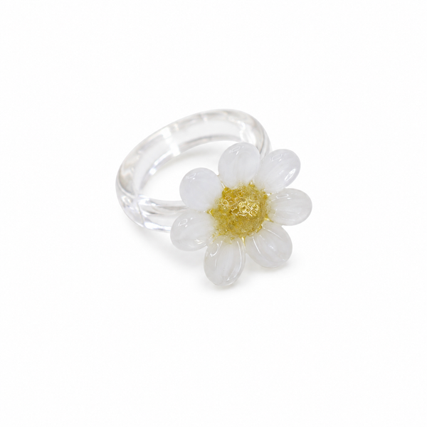 Anillo Flor Cristal Margarita