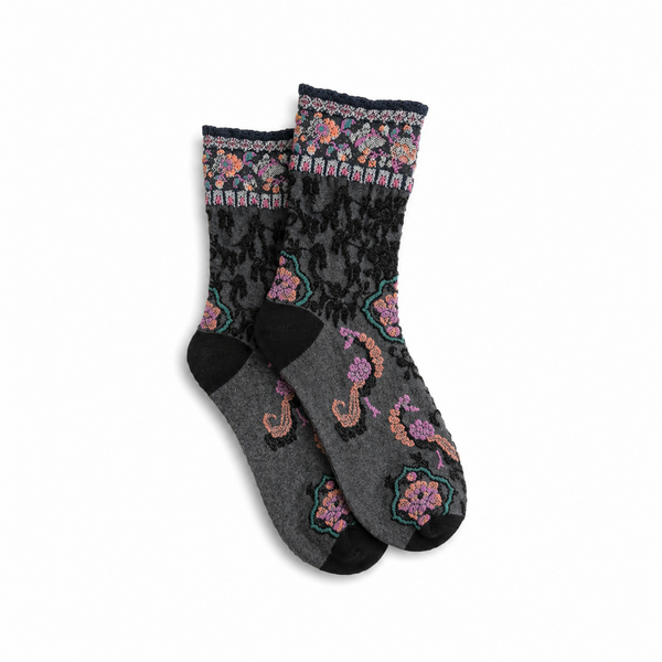 Calcetines Mujer Pasley Pavo Real Negro