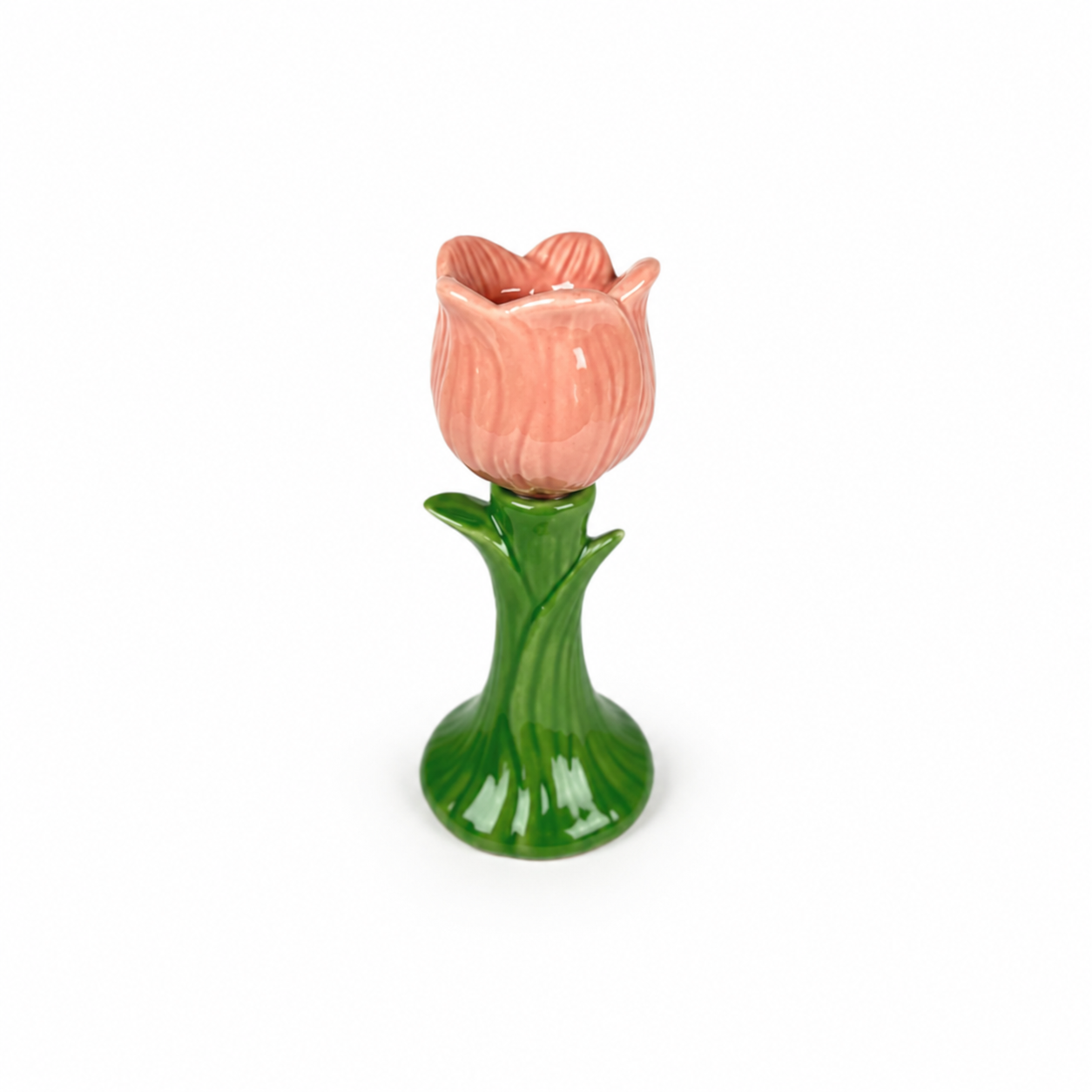 Ceramic Tulip Rose Candelabra