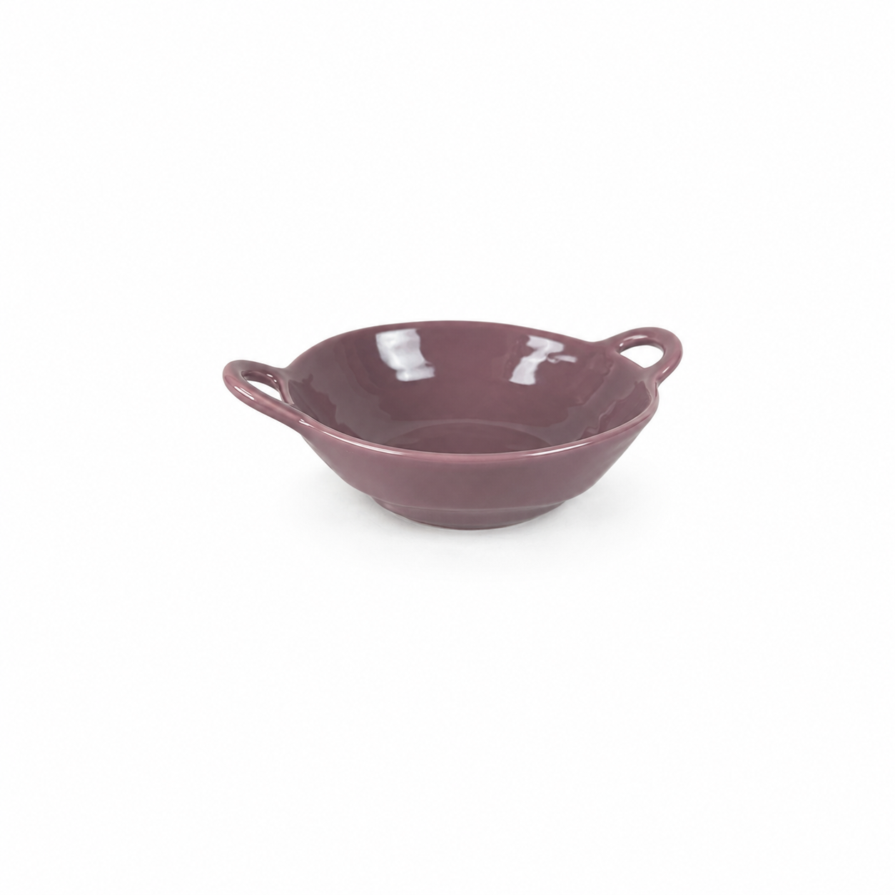 Small Irregular Mauve Ceramic Casserole Dish