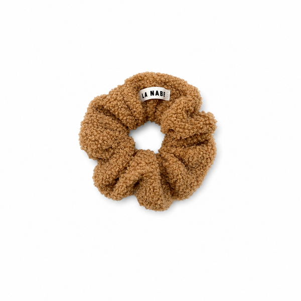 Camel Lamb Hair Scrunchie