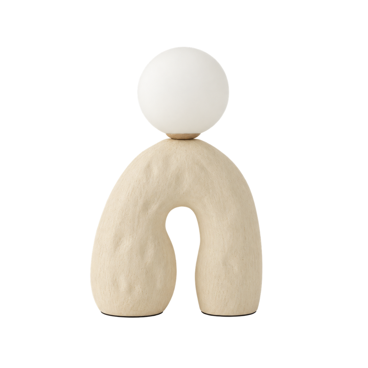 Lámpara U Invertida Globo Piedra Beige