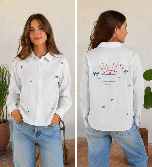Blusa Blanca con Bordados