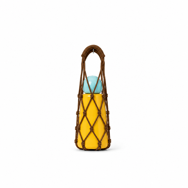 Bolsa Crochet para Botella Marrón