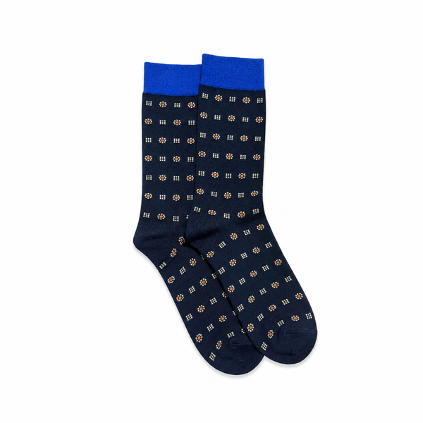 Calcetines Hombre Azul con Flores