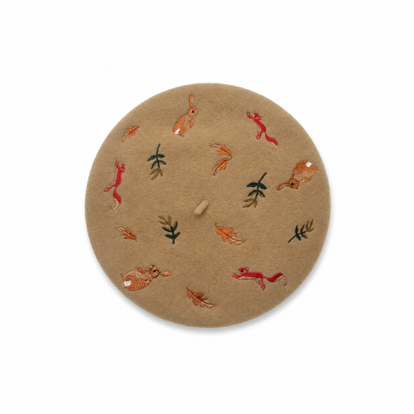Boina Bordado Campestre Beige