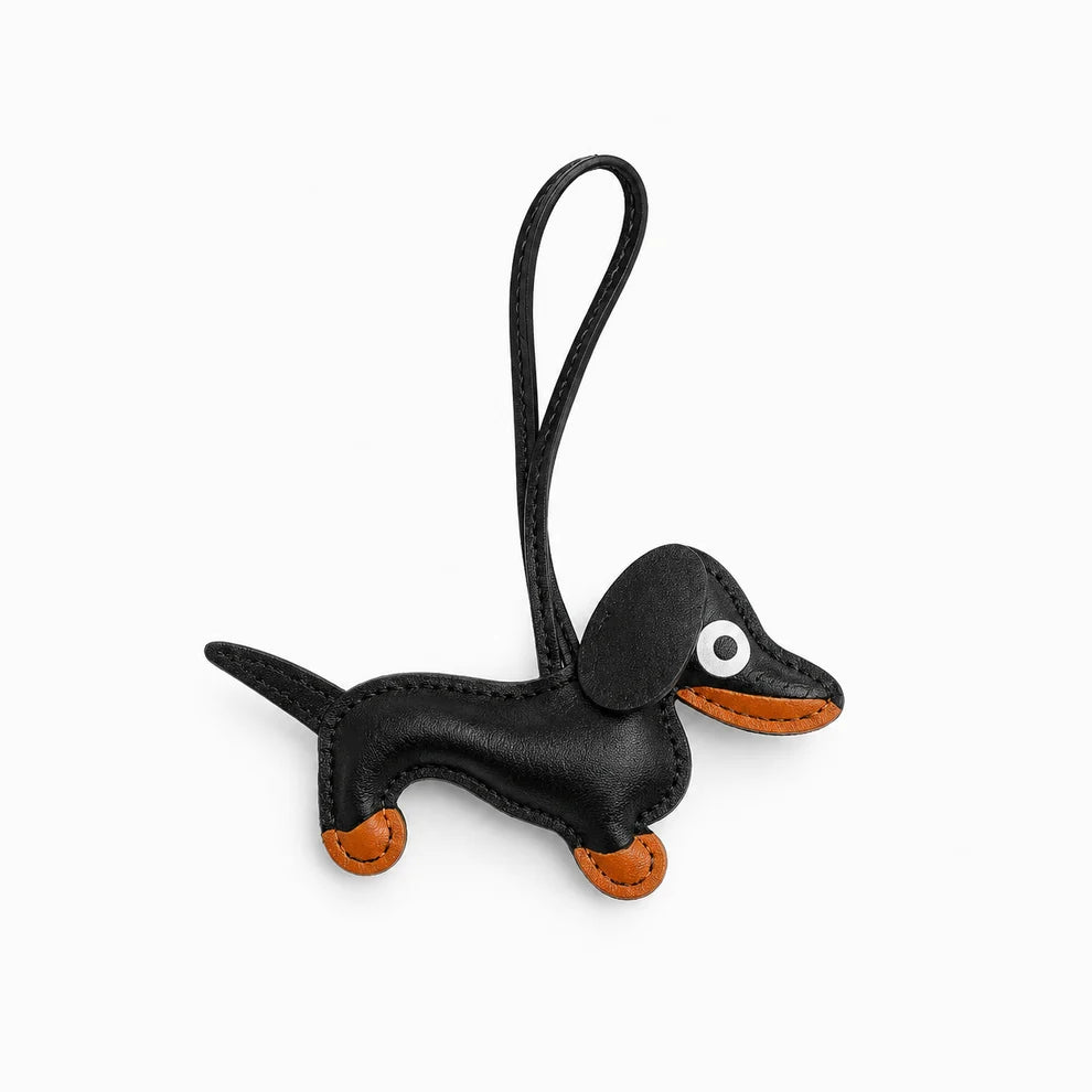 Llavero Charm Perro Salchicha Teckel Negro