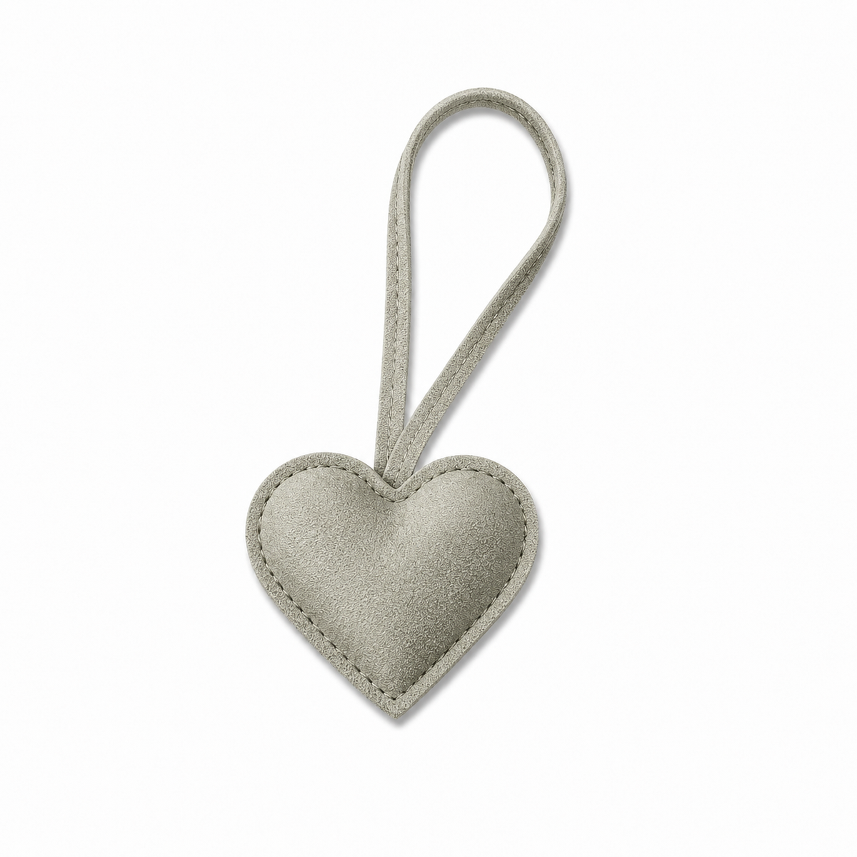 Llavero Charm Corazón Gris