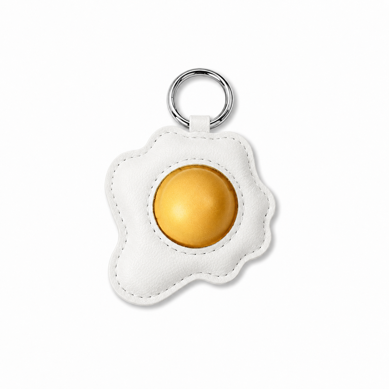 Fried Egg Charm Keychain