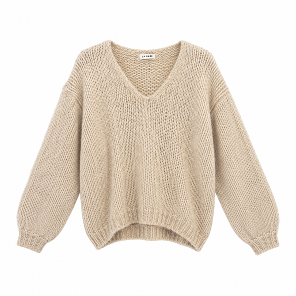 Jersey Pico Mohair Gris Topo Largo