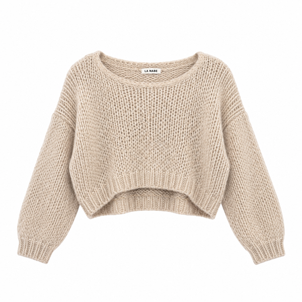 Jersey Pico Mohair Gris Topo Corto