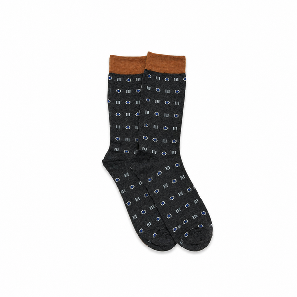 Calcetines Hombre Gris con Flores