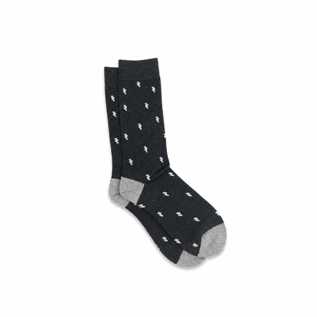 Men's Socks Grey White Stripes