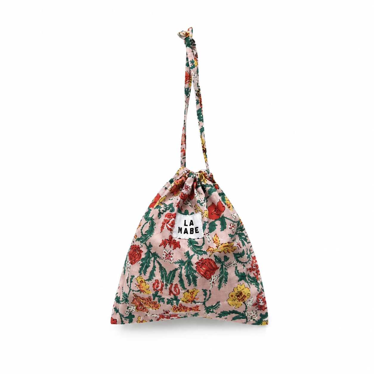 Dust Bag Pink Background Large Flowers