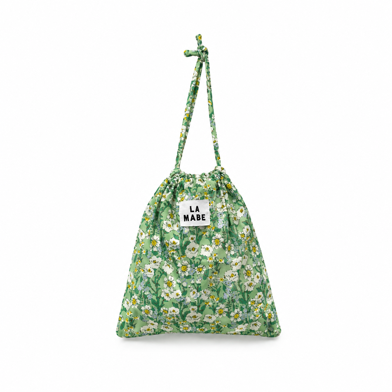 Fabric Dust Bag Light Green Background Flowers